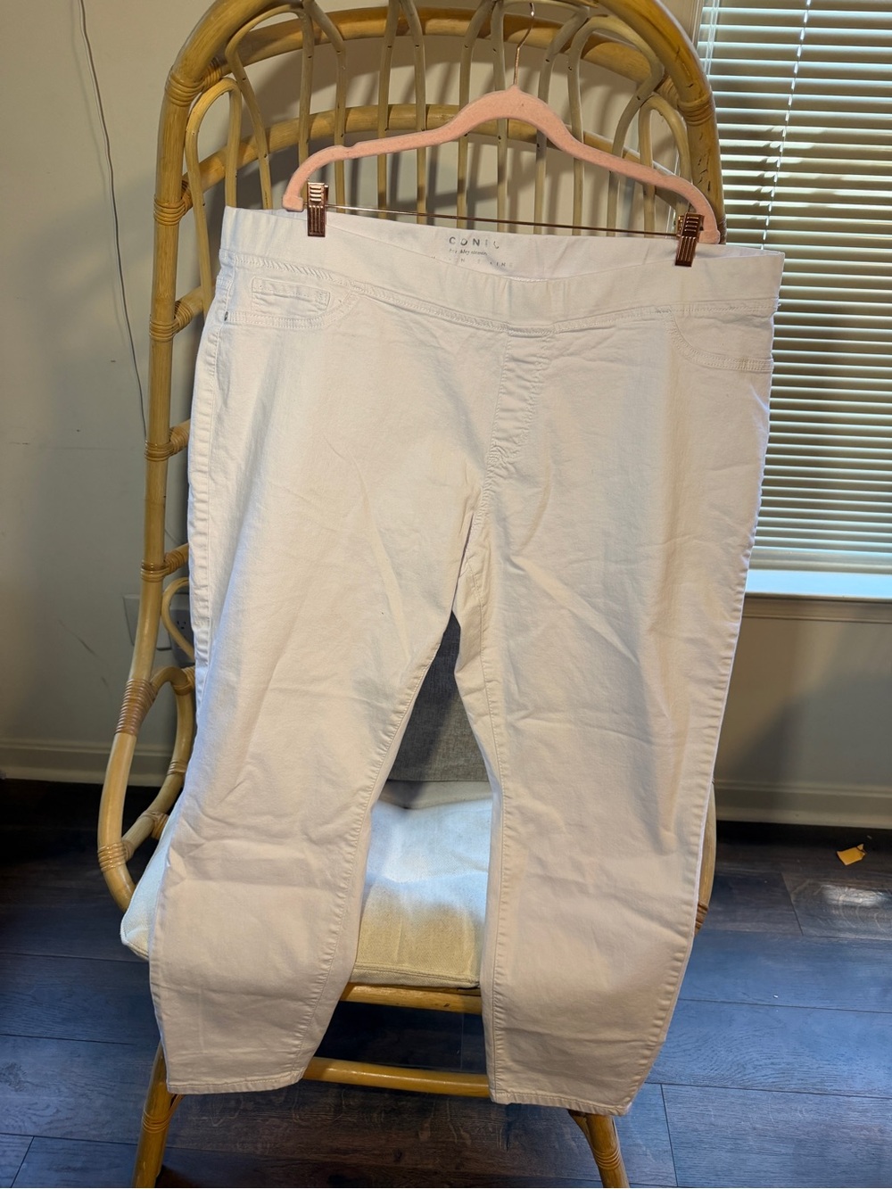 Connie by Ashley Stewart Women’s White Pull On Jeggings Size 26